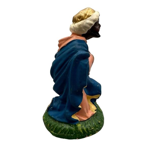 Vtg Fontanini Nativity Figurine Wiseman Black Paper Mache Christmas 7.5” Scale - Picture 2 of 9